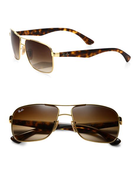 ray ban square aviators.